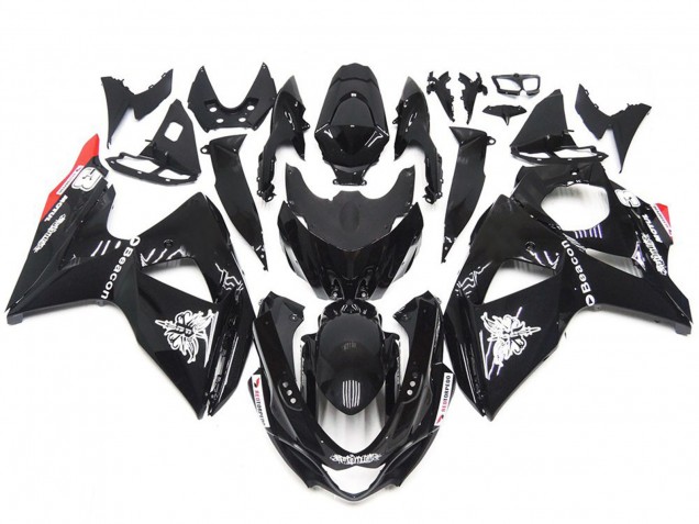 Online 2009-2016 Suzuki GSXR 1000 Fairings - Solid Gloss Black Red style Online 2009-2016 Suzuki GSXR 1000 Fairings - Solid Gloss Black Red style
