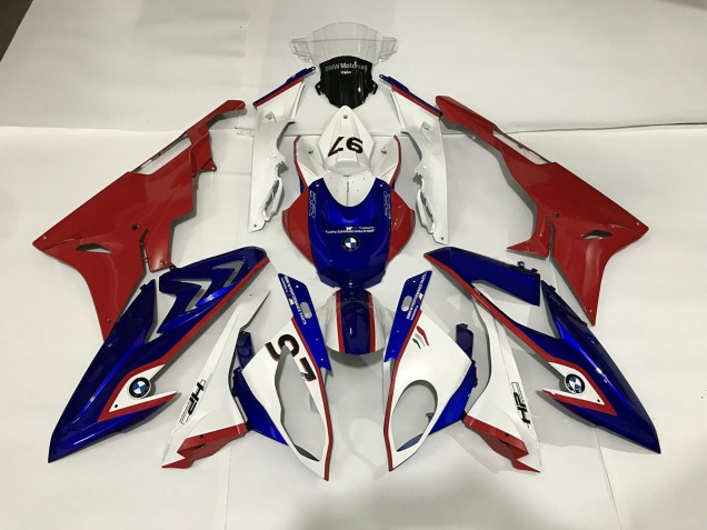 Online 2009-2018 BMW S1000RR Fairings - Gloss White / Blue / Red Online 2009-2018 BMW S1000RR Fairings - Gloss White / Blue / Red