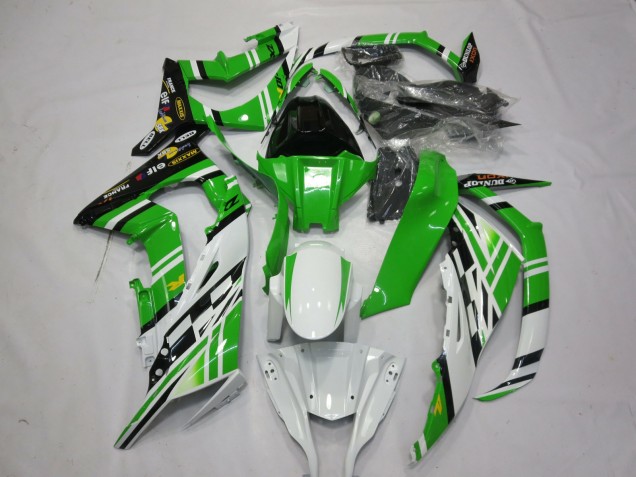 Online 2011-2015 Kawasaki ZX10R Fairings - Green White Black 1 Online 2011-2015 Kawasaki ZX10R Fairings - Green White Black 1