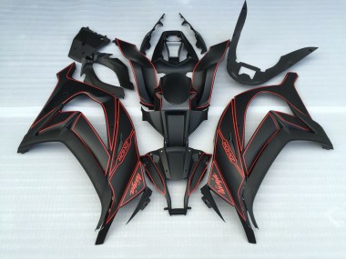 Online 2011-2015 Kawasaki ZX10R Fairings - Matte Black and Red