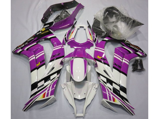 Online 2011-2015 Kawasaki ZX10R Fairings - Purple Black and White Online 2011-2015 Kawasaki ZX10R Fairings - Purple Black and White