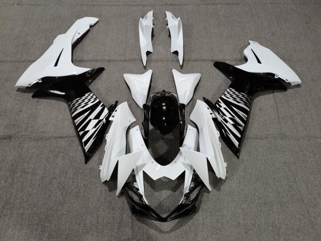 Online 2011-2020 Suzuki GSXR 600-750 Fairings - Black White and Silver