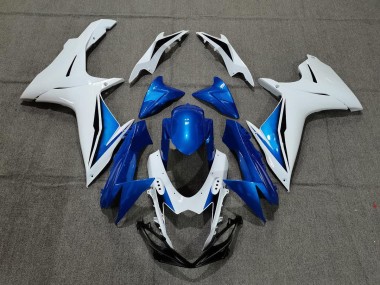 Online 2011-2020 Suzuki GSXR 600-750 Fairings - Blue and White