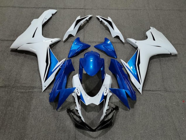Online 2011-2020 Suzuki GSXR 600-750 Fairings - Blue and White