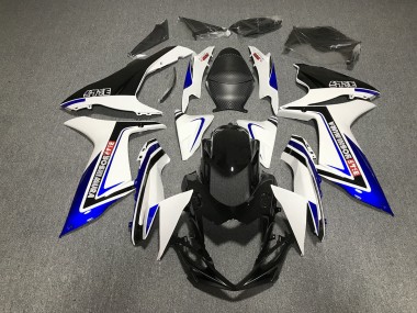 Online 2011-2020 Suzuki GSXR 600-750 Fairings - Blue Black and White writing