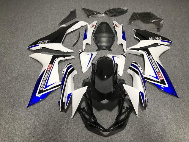 Online 2011-2020 Suzuki GSXR 600-750 Fairings - Blue Black and White writing