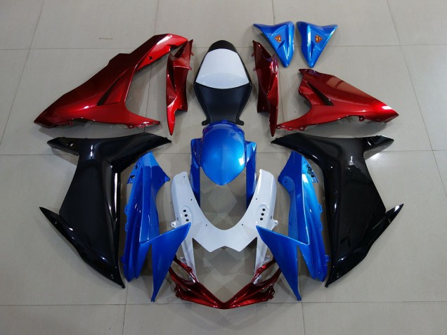 Online 2011-2020 Suzuki GSXR 600-750 Fairings - Blue / Black / Red