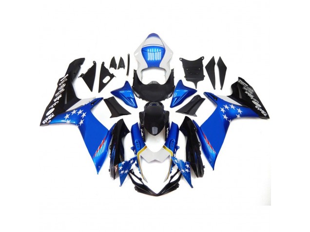 Online 2011-2020 Suzuki GSXR 600-750 Fairings - Blue Style With Red Stars Online 2011-2020 Suzuki GSXR 600-750 Fairings - Blue Style With Red Stars