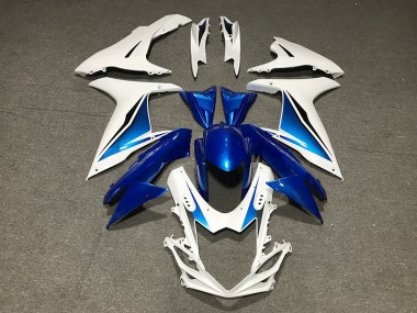 Online 2011-2020 Suzuki GSXR 600-750 Fairings - Blue White Custom