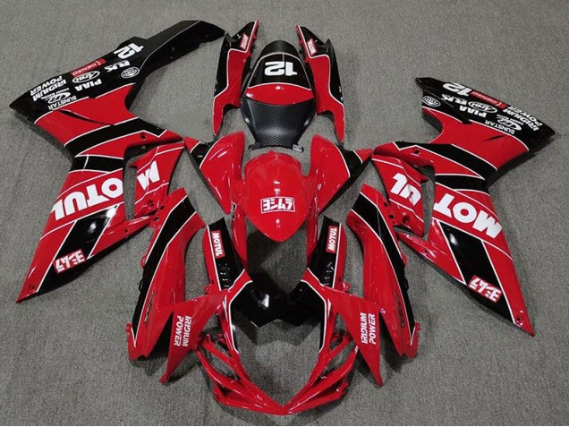 Online 2011-2020 Suzuki GSXR 600-750 Fairings - Gloss Red and Black Motul Online 2011-2020 Suzuki GSXR 600-750 Fairings - Gloss Red and Black Motul
