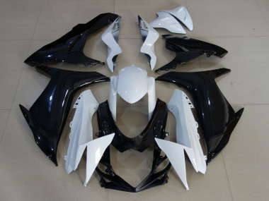 Online 2011-2020 Suzuki GSXR 600-750 Fairings - Gloss White and Black