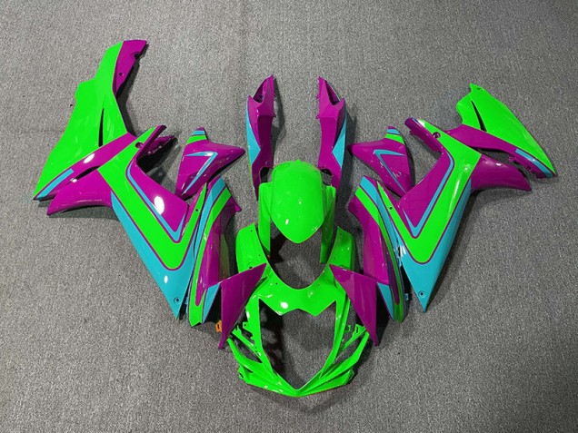 Online 2011-2020 Suzuki GSXR 600-750 Fairings - Green Light Blue and Magenta Online 2011-2020 Suzuki GSXR 600-750 Fairings - Green Light Blue and Magenta