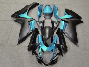 Online 2011-2020 Suzuki GSXR 600-750 Fairings - Light Blue and Matte Black