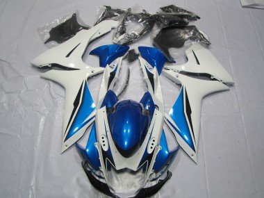 Online 2011-2020 Suzuki GSXR 600-750 Fairings - Light Blue and White