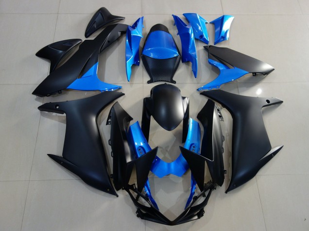 Online 2011-2020 Suzuki GSXR 600-750 Fairings - Matte Black & Bright Blue Online 2011-2020 Suzuki GSXR 600-750 Fairings - Matte Black & Bright Blue