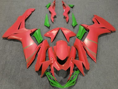 Online 2011-2020 Suzuki GSXR 600-750 Fairings - Matte Grapefruit Red & Green