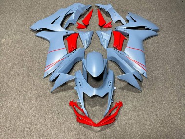Online 2011-2020 Suzuki GSXR 600-750 Fairings - Matte Sky Blue & Red