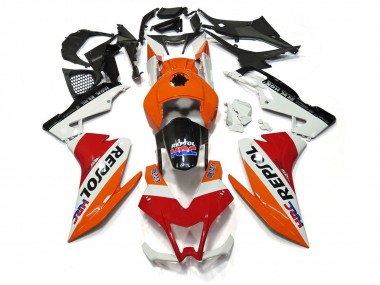 Online 2012-2015 Aprilia RS4 125 Fairings - Repsol White and Red