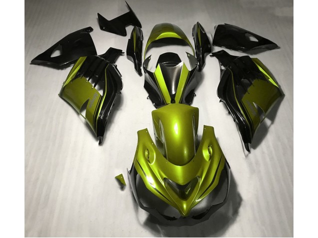 Online 2012-2019 Kawasaki ZX14R Fairings - Gloss Yellow and Black Online 2012-2019 Kawasaki ZX14R Fairings - Gloss Yellow and Black
