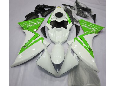 Online 2013-2014 Yamaha R1 Fairings - Gloss White and Green