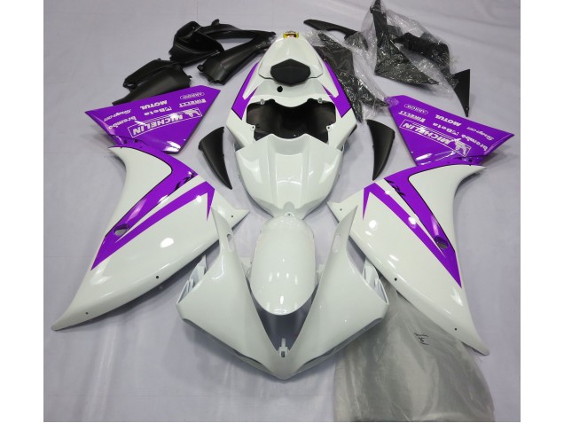 Online 2013-2014 Yamaha R1 Fairings - Gloss White and Purple Online 2013-2014 Yamaha R1 Fairings - Gloss White and Purple