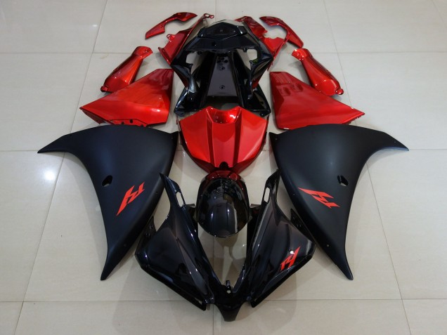 Online 2013-2014 Yamaha R1 Fairings - Matte Black and Fire Red Online 2013-2014 Yamaha R1 Fairings - Matte Black and Fire Red