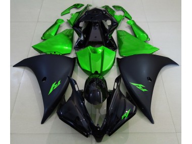 Online 2013-2014 Yamaha R1 Fairings - Matte Black and Green