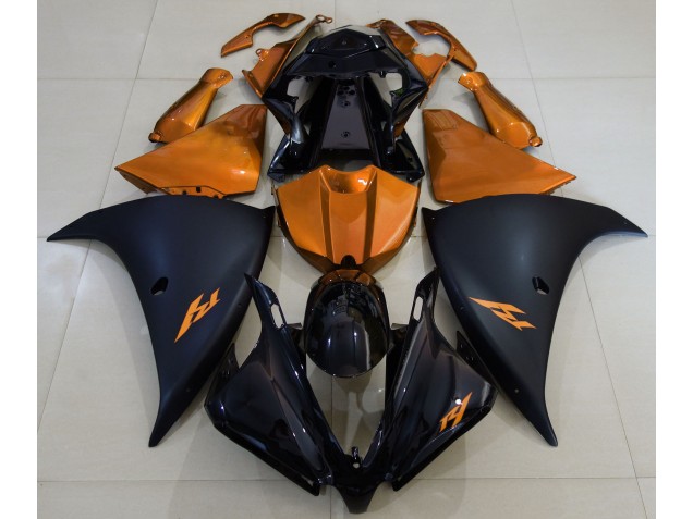 Online 2013-2014 Yamaha R1 Fairings - Matte Black and Orange Online 2013-2014 Yamaha R1 Fairings - Matte Black and Orange