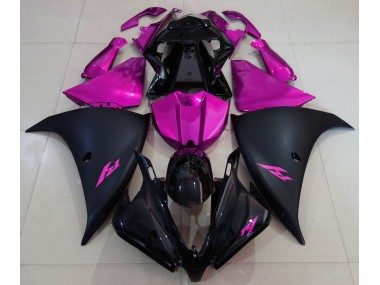 Online 2013-2014 Yamaha R1 Fairings - Matte Black and Pink