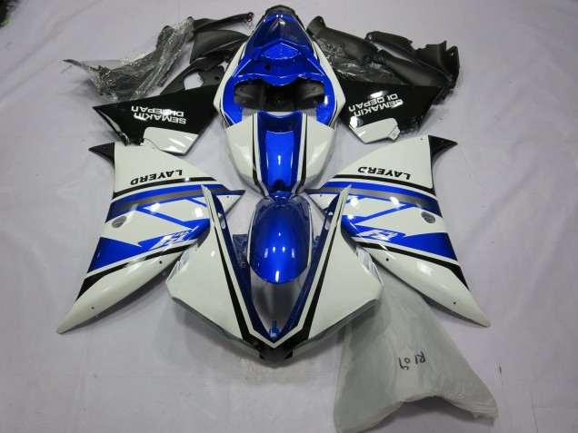 Online 2013-2014 Yamaha R1 Fairings - Silver White Yamalube Online 2013-2014 Yamaha R1 Fairings - Silver White Yamalube