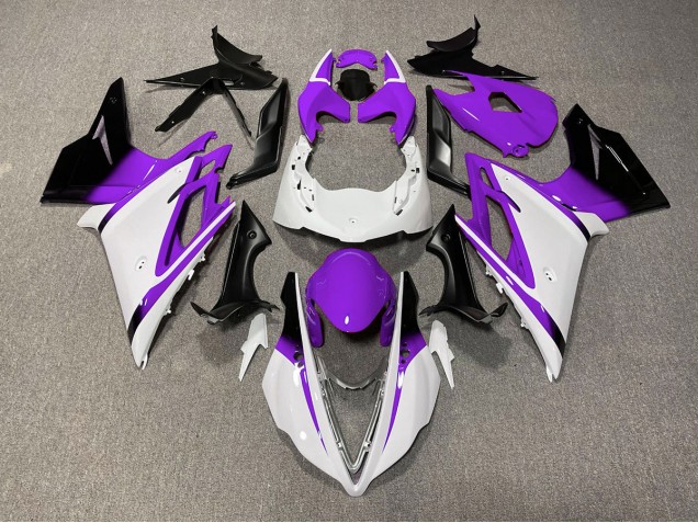 Online 2013-2016 Triumph Daytona 675 Fairings - Gloss White and Purple