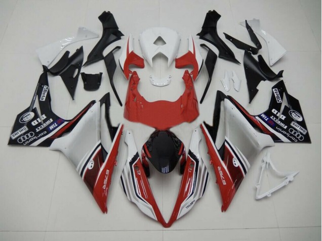 Online 2013-2016 Triumph Daytona 675 Fairings - Red white and Black Style Online 2013-2016 Triumph Daytona 675 Fairings - Red white and Black Style