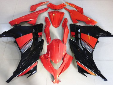 Online 2013-2018 Kawasaki Ninja 300 Fairings - Candy Red and Black