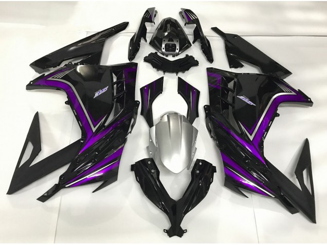 Online 2013-2018 Kawasaki Ninja 300 Fairings - Gloss Black & Purple Online 2013-2018 Kawasaki Ninja 300 Fairings - Gloss Black & Purple
