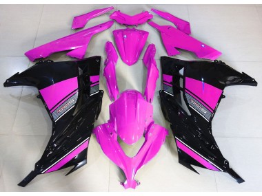Online 2013-2018 Kawasaki Ninja 300 Fairings - Hot Pink and Black