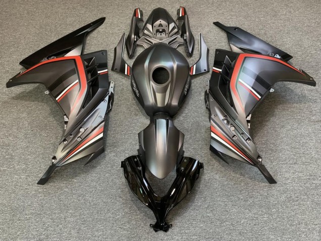 Online 2013-2018 Kawasaki Ninja 300 Fairings - Matte Black and Red Online 2013-2018 Kawasaki Ninja 300 Fairings - Matte Black and Red