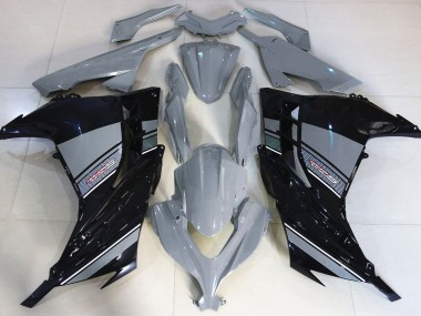 Online 2013-2018 Kawasaki Ninja 300 Fairings - Nardo Grey and Black
