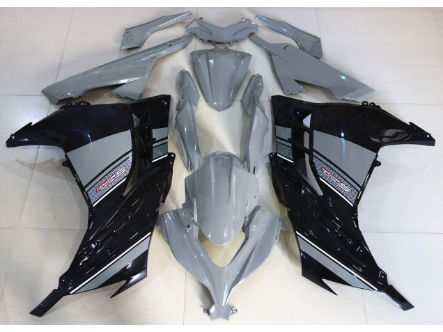 Online 2013-2018 Kawasaki Ninja 300 Fairings - Nardo Grey and Black Online 2013-2018 Kawasaki Ninja 300 Fairings - Nardo Grey and Black