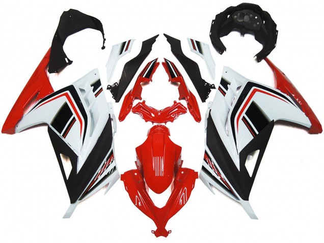 Online 2013-2018 Kawasaki Ninja 300 Fairings - Red White and Black Gloss