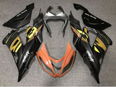 Online 2013-2018 Kawasaki ZX6R Fairings - Gloss Black & Orange