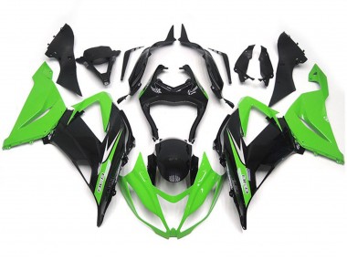 Online 2013-2018 Kawasaki ZX6R Fairings - Green and Black Vibrant OEM Style