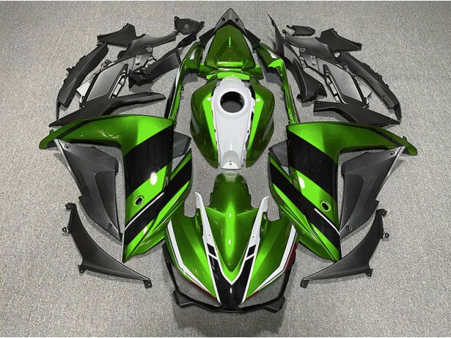Online 2015-2018 Yamaha R3 Fairings - Green Black and White Online 2015-2018 Yamaha R3 Fairings - Green Black and White