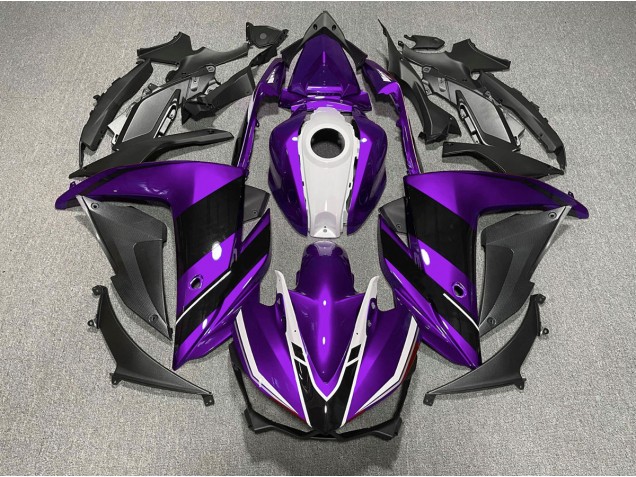 Online 2015-2018 Yamaha R3 Fairings - Purple Black and White Online 2015-2018 Yamaha R3 Fairings - Purple Black and White