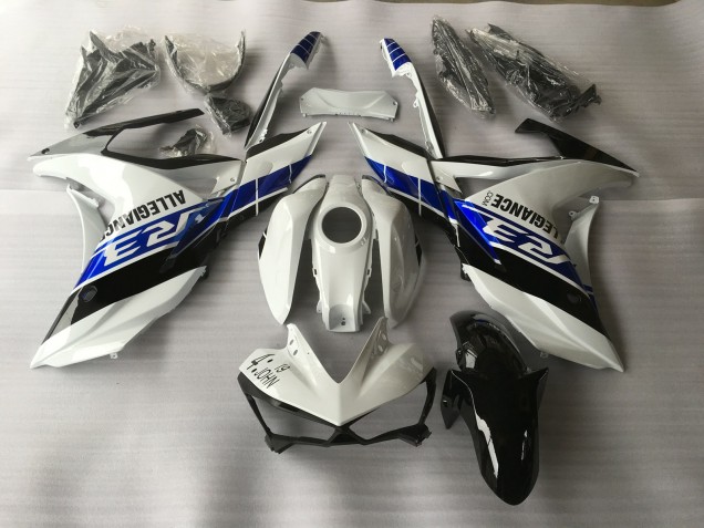 Online 2015-2018 Yamaha R3 Fairings - White Blue and Black