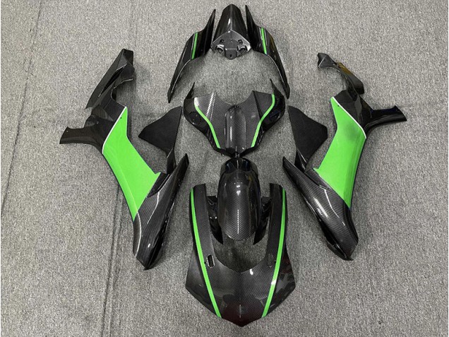 Online 2015-2019 Yamaha R1 Fairings - Carbon Fiber & Green
