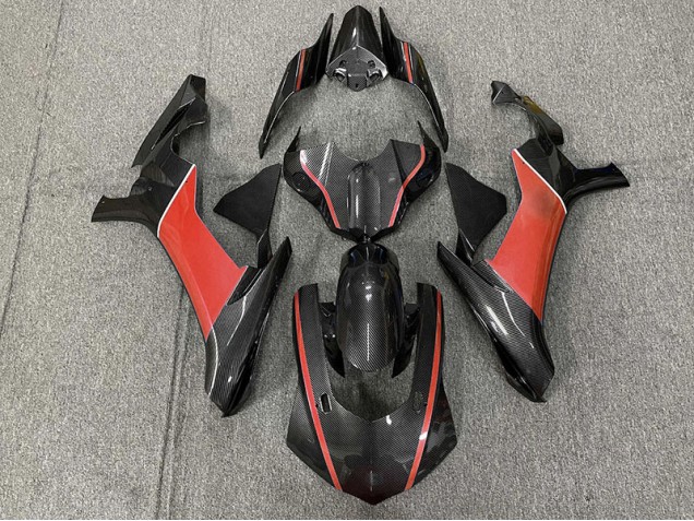 Online 2015-2019 Yamaha R1 Fairings - Carbon Fiber & Red