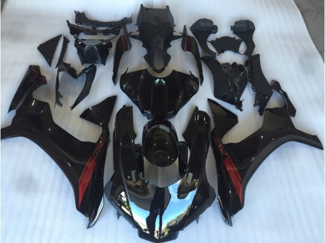 Online 2015-2019 Yamaha R1 Fairings - Gloss Black with Red Logo