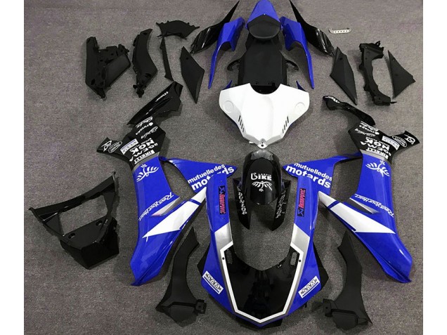 Online 2015-2019 Yamaha R1 Fairings - Gloss Blue Logo Style Online 2015-2019 Yamaha R1 Fairings - Gloss Blue Logo Style
