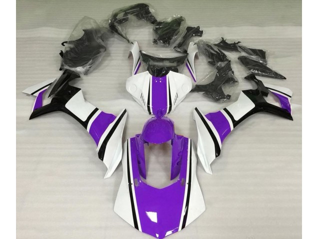 Online 2015-2019 Yamaha R1 Fairings - Gloss White Purple and Black Online 2015-2019 Yamaha R1 Fairings - Gloss White Purple and Black