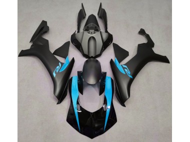 Online 2015-2019 Yamaha R1 Fairings - Matte Black & Light Blue